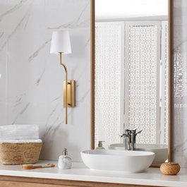 Opviq Lumora - 15333 Lámpara de Pared Dorado y Blanco